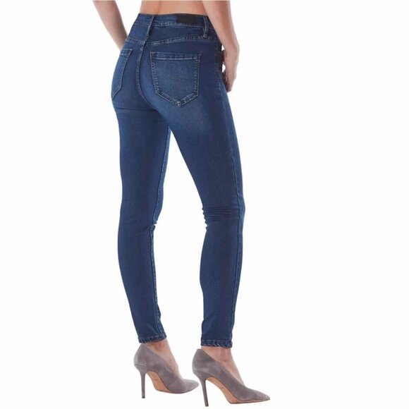 Nicole Miller Womens Blue Wash 5 Pocket Stretch SOHO High Rise Skinny Jeans Sz 4 - Picture 2 of 12